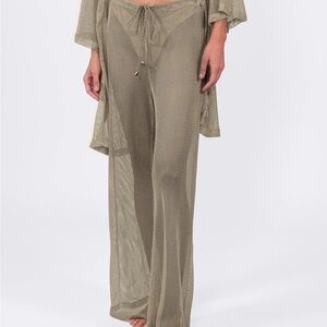 NWT ACQUA DE LUXE BÚZIOS SHIMMER PANTS - GOLD